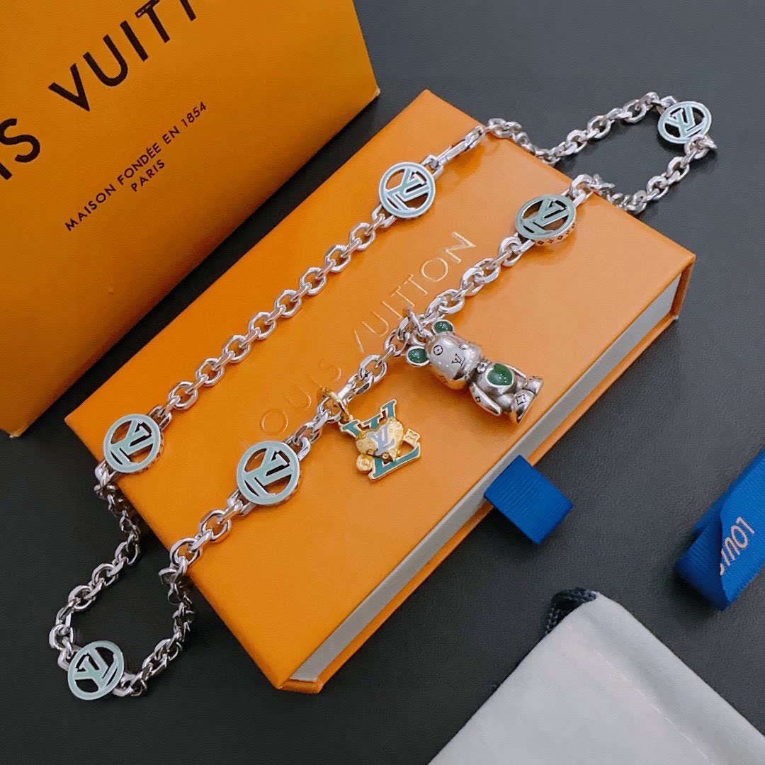 Louis Vuitton Silver Charm Necklace